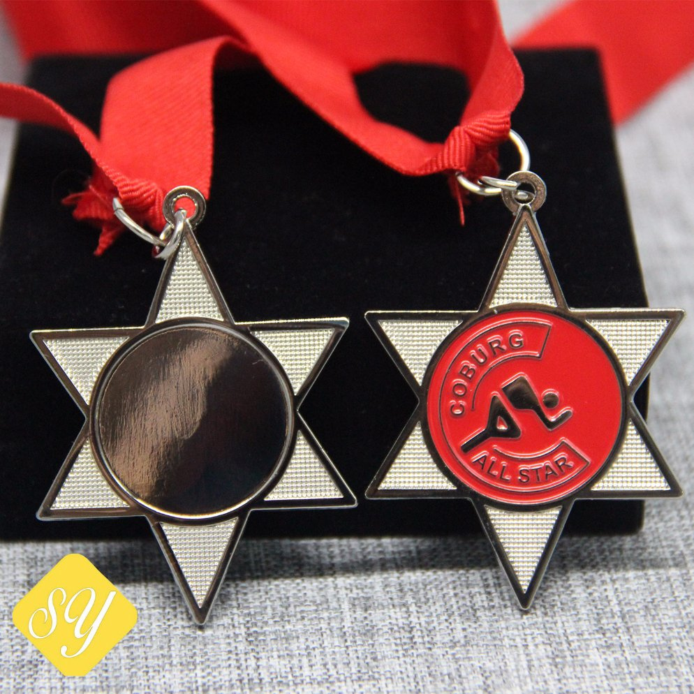 High Quality Custom Ribbon Marathon Medal