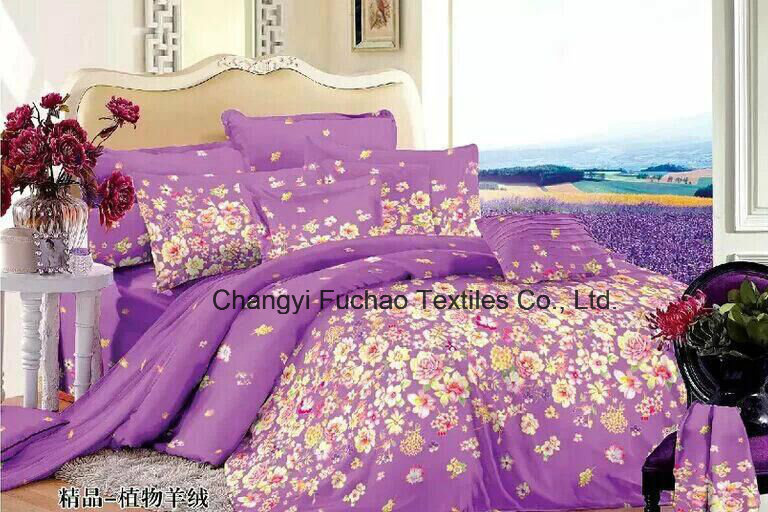 Made in China Microfiber Printed Bedding Set Used for Home or Hotel