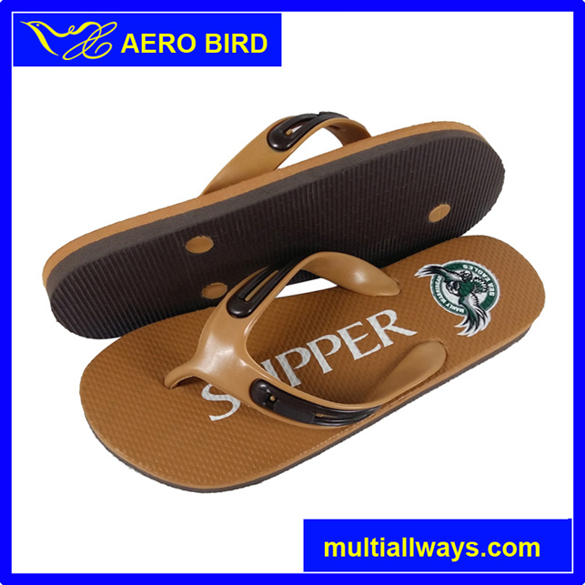 New Design Eagles Print PE Men Slipper (15J002)