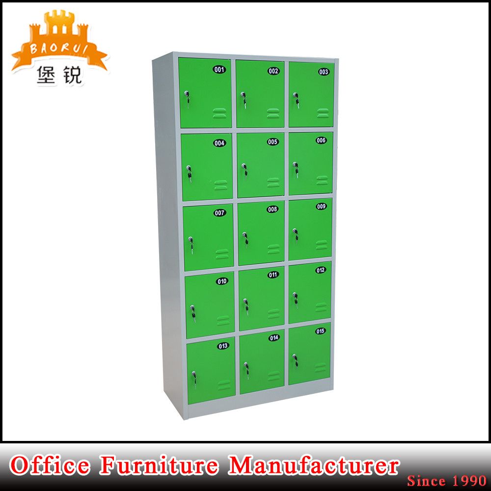 Fas-032 15 Doors Gym Yoga School Kids Furniture Metal Cabinet Locker