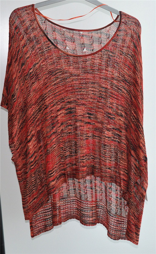 100%Viscose Ladies Round Neck Patterned Sweater Pullover