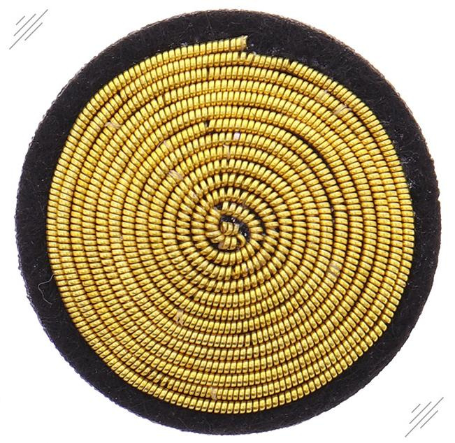 Hand Embroidery Patch for Brooch with India Metallic Thread