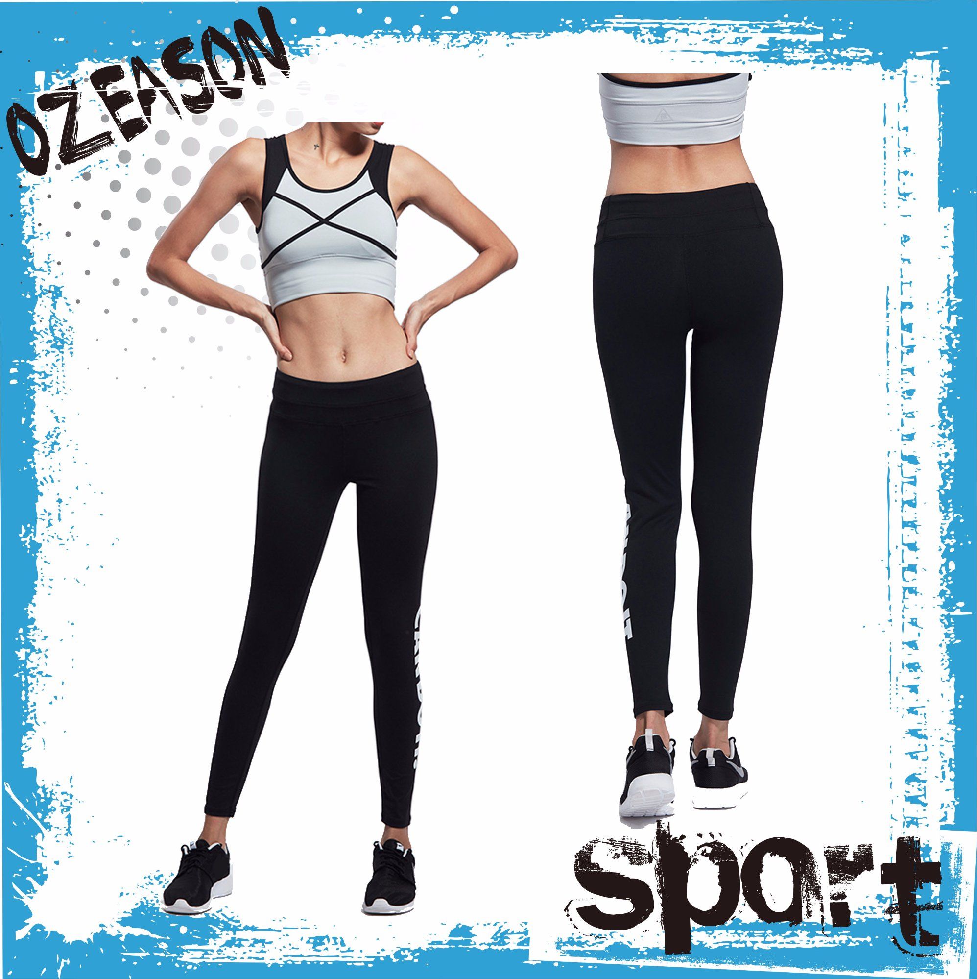 Wholesale Custom 88% Polyester 12% Spandex Sublimation Yoga Pants