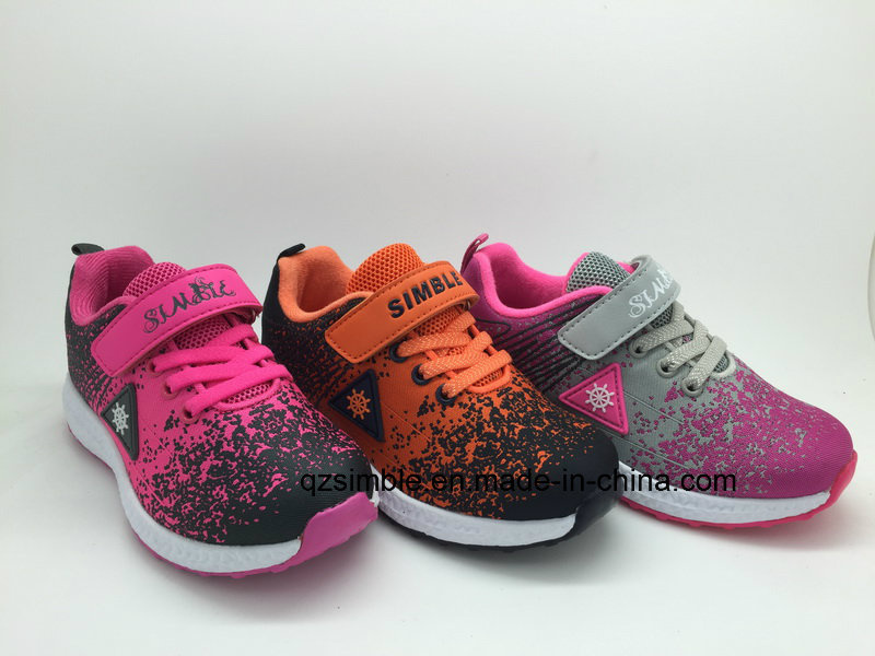 Children Casual Sports Running Shoes with Flyknit Upper