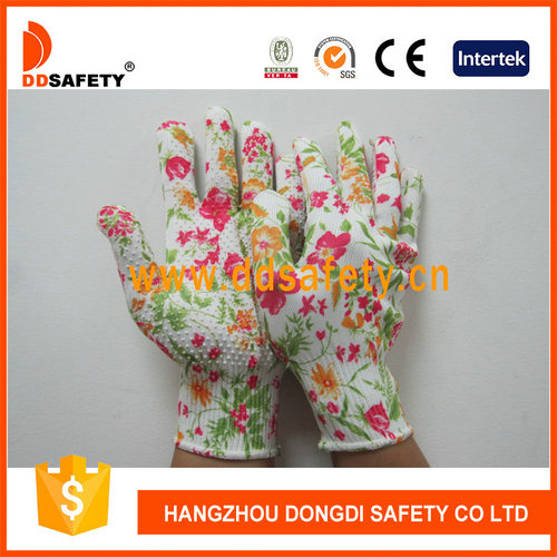 Ddsafety 2017 13 Guage Flower Design Seamless Knitted Work Gloves