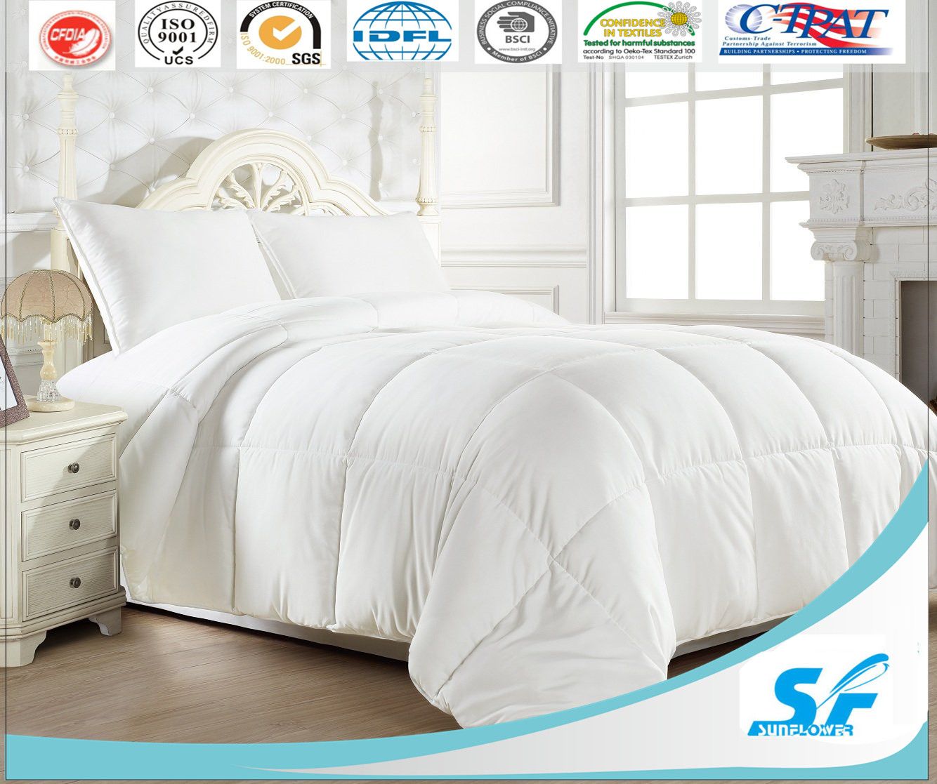 Pure White Super Soft Duck Down Fill Comforter