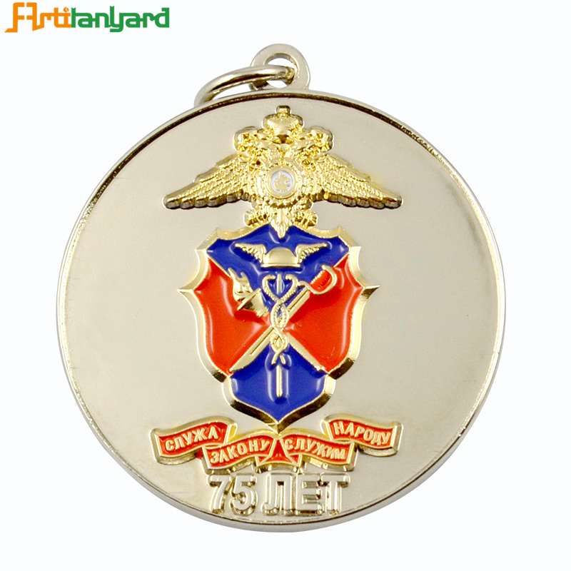 Latest Design Silver Medal with Soft Enamel