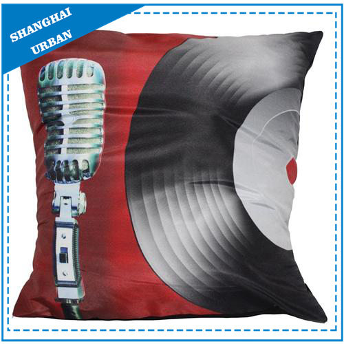 Vinyl Record Printed Polyester Throw Pillow