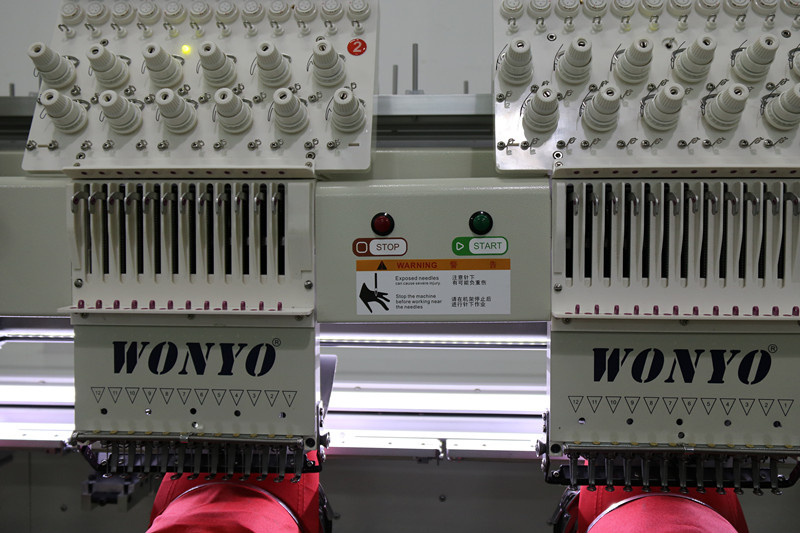 Wonyo 2 Head Hat Embroidery Machine with Wilcom Software