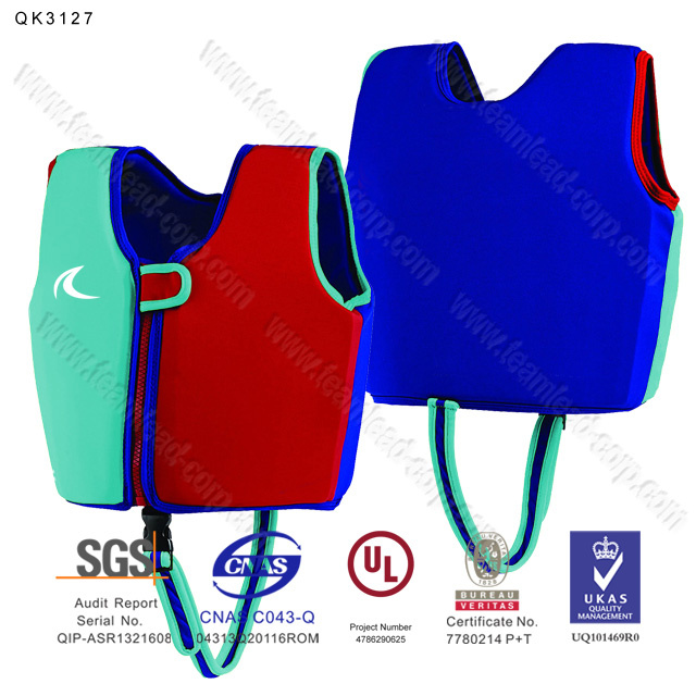 Neoprene Life Jacket Vest PVC Foam Floatation Swimwear for Kids