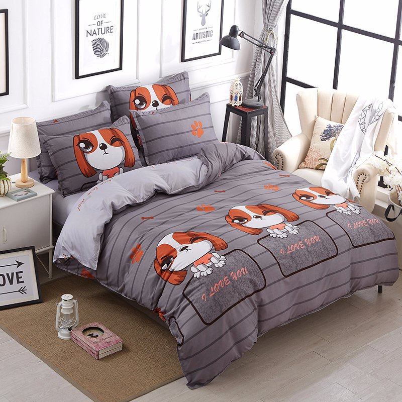 2018 New Collection Printed Pattern Microfiber Polyester Bedding Set