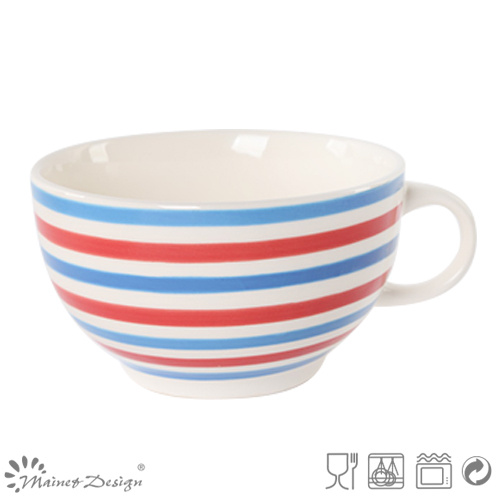 Hand Paiting Natural Colorful Circle Soup Mug