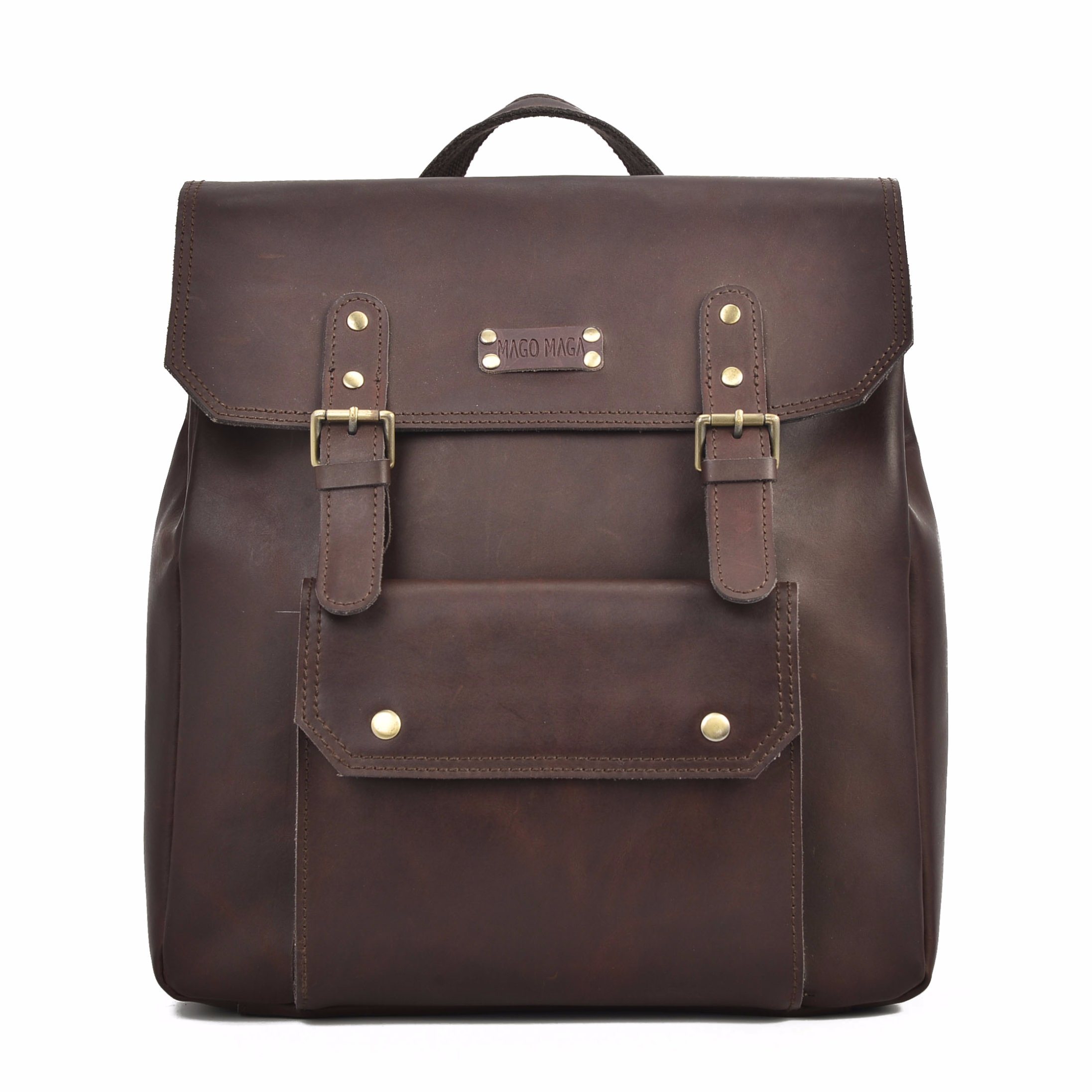Guangzhou Factory Fashion Men's Vintage Real Leather Travel Backpack