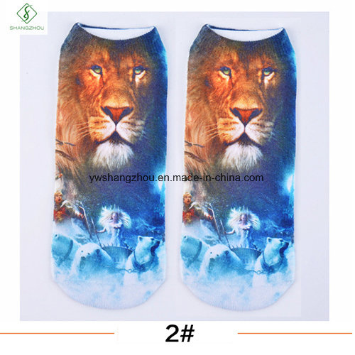 Europe New Factory 3D Cat Printed Cartoon Custom Boat Socks