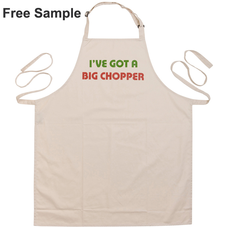 Adjustable Neckband Customized Cotton Canvas Kitchen Cooking Chef Apron