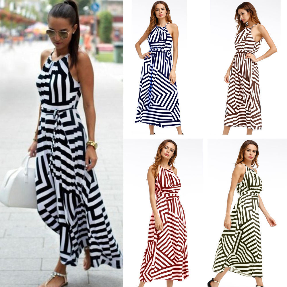 Long Evening Party Cocktail Ladies Casual Beach Dress Sundress