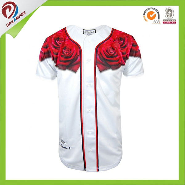 Strong Stitching Custom Sublimated Baseball Tee Shirts Wholesale