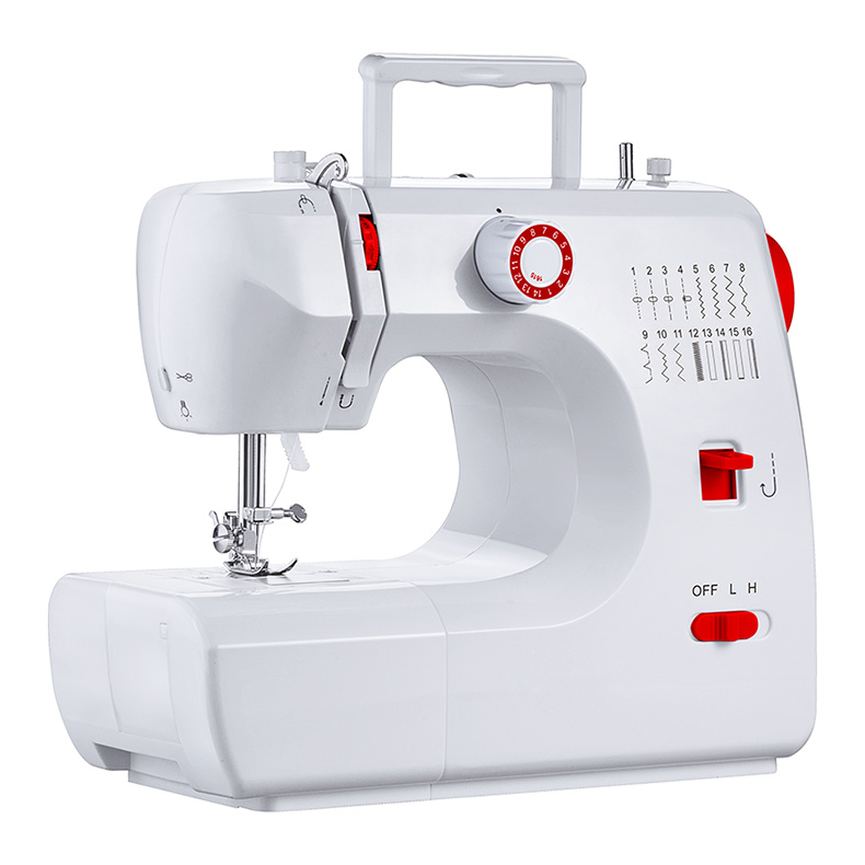 (FHSM-700) Double Thread 24W Electric Embroidery Mini Domestic Sewing Machine with 16 Stitch Patterns