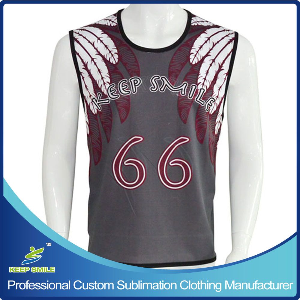 Custom Sublimation Men's Lacrosse Single Ply Reversible Pinny