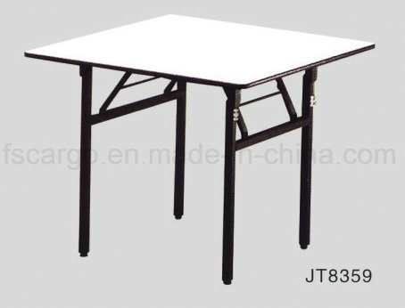 Square White Color Folding Table for Coffee Shop Used (JT8359)