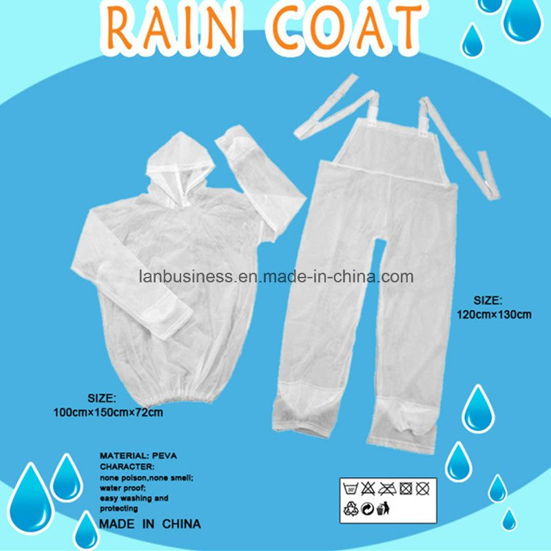 New Type White Translucent Split Rain Gear