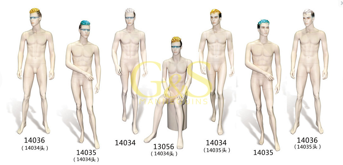 Factory Directly Sale FRP Fashion New Design Male Fiberglass Mannequins (GS-HF-040)