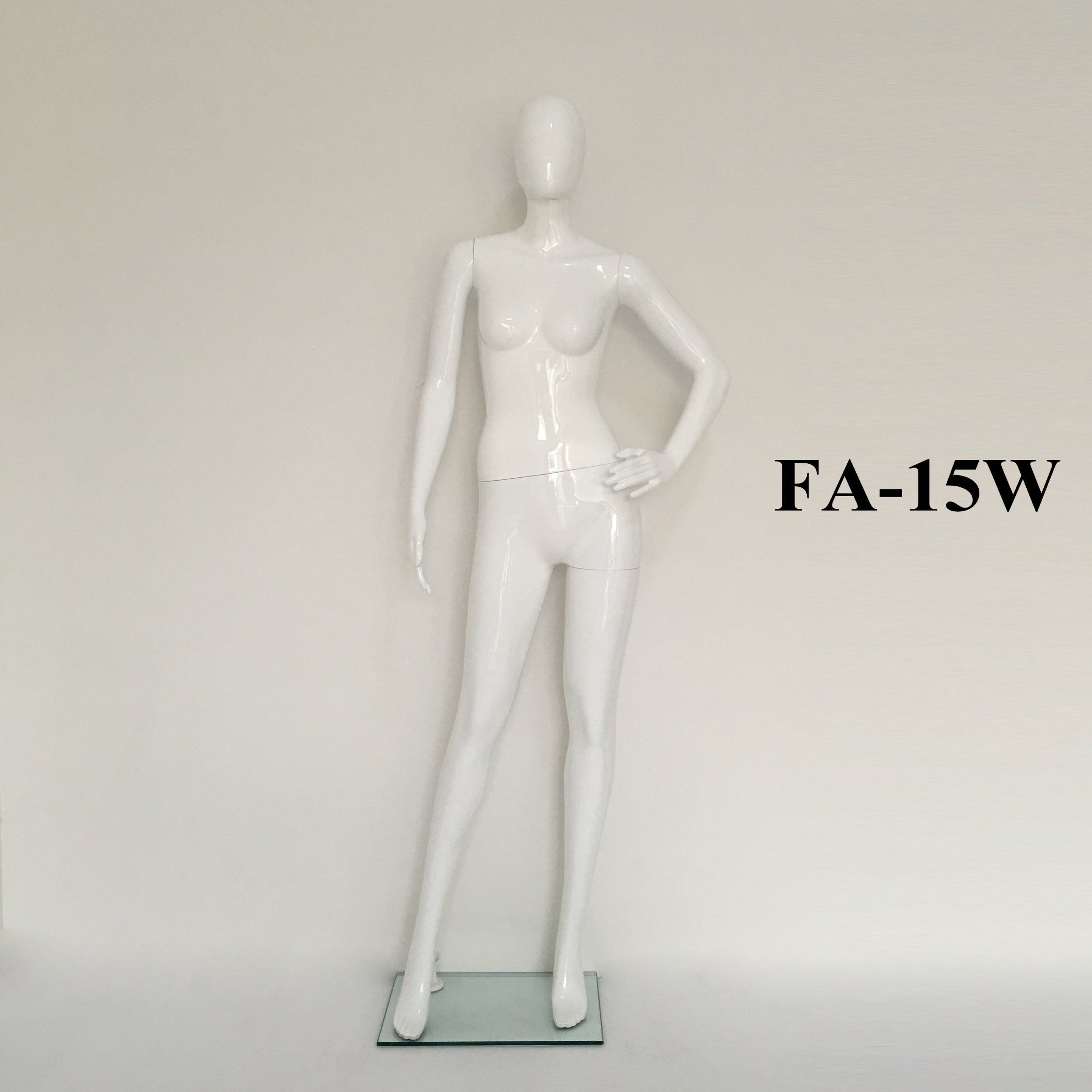 Glossy White Female Mannequin for Window Display