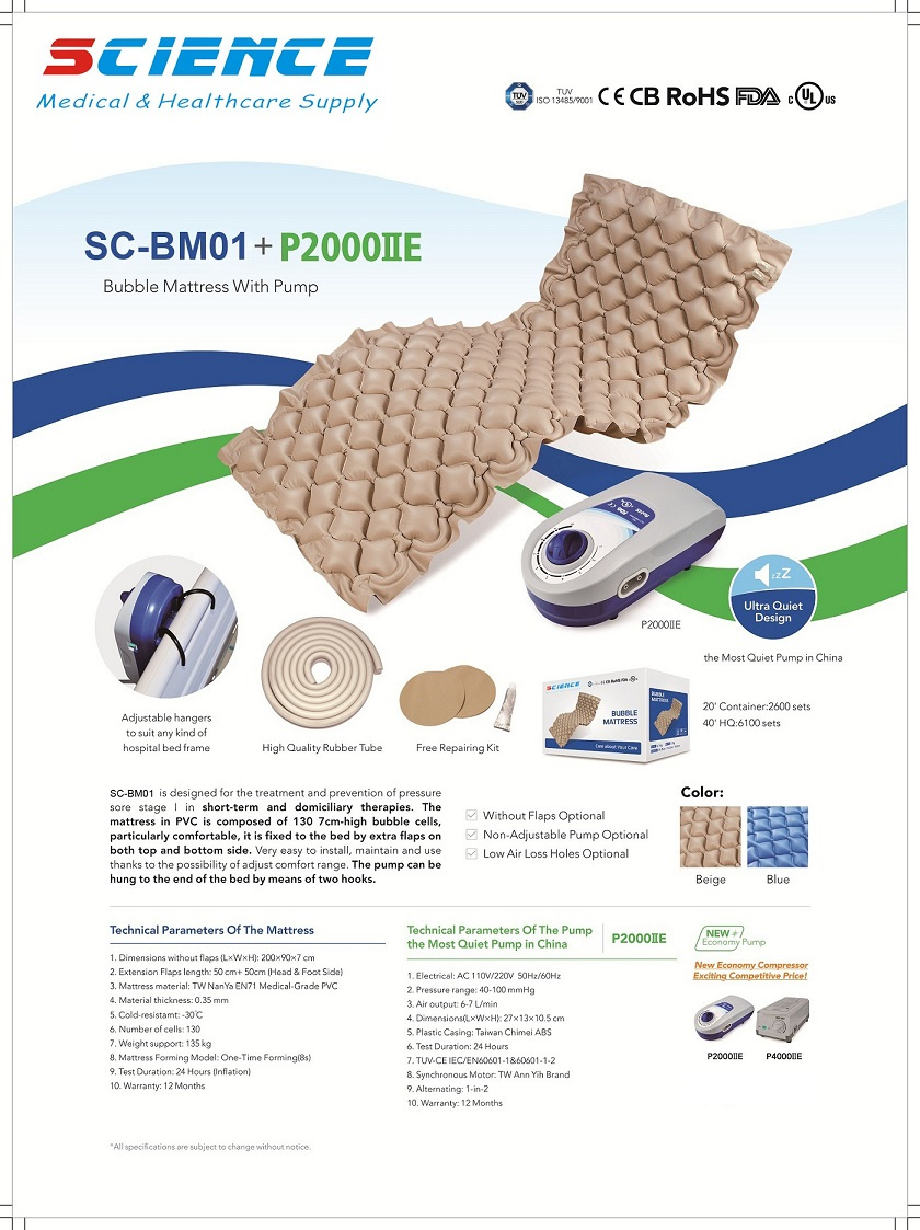 Hospital Bed Bubble Air Mattress with Pump (SC-BM01+P2000II)