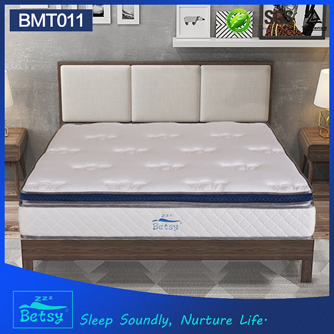 OEM Resilient Perfect Sleep Mattress 28cm Box Top Design with Gel Memory Foam and Massage Wave Foam
