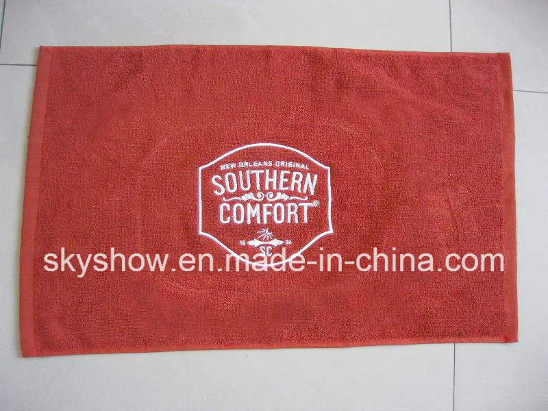 Embroidered One Side Velour Bar Towel