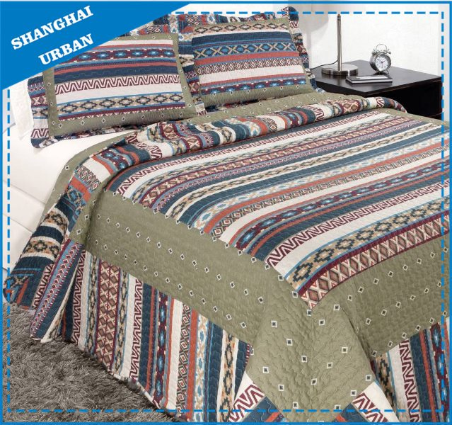 Tribe Totem Printed Polyester Patchwork Quilt
