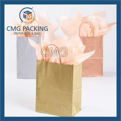 Cheap Brown Kraft Paper Bag with Wrap Paper