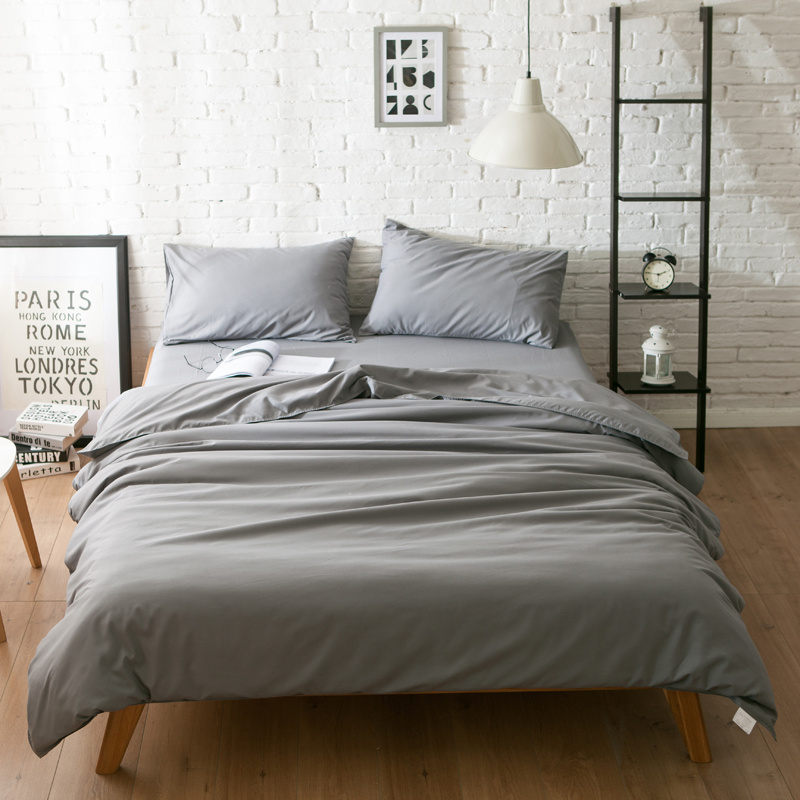 Microfiber Polyester Bedding 4 Pieces Sheet Set Home Textile Factory