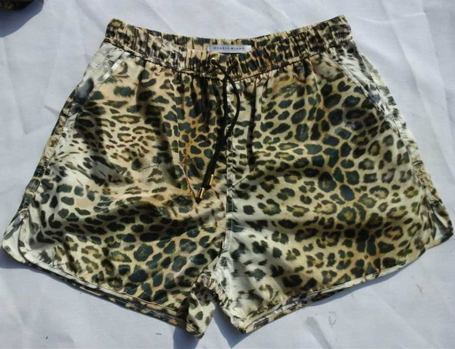 Leopard Print Swim Trunks Men's Cheetah Print Boardshorts