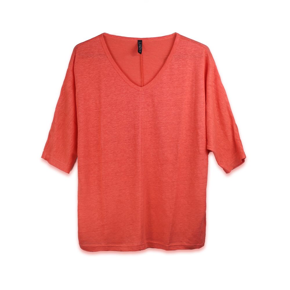 Sheep Run Women's Linen 1/2 Sleeve T-Shirts for Summer