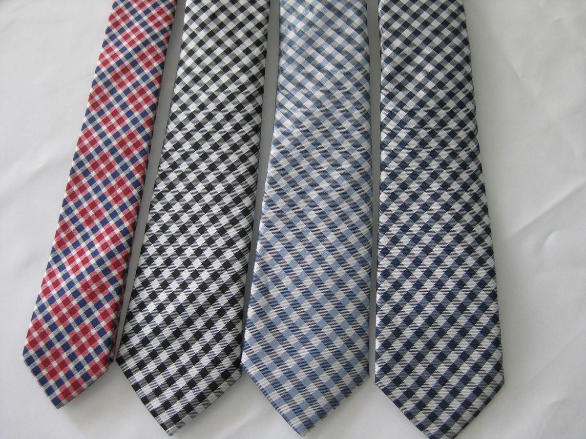 Fashion Chek Disgn Men's Woven Silk Neckties