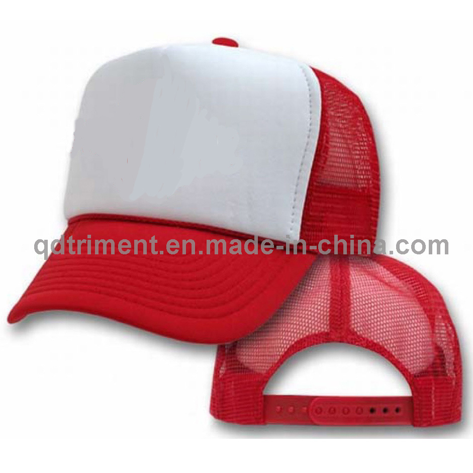 Popular Sponge Polyester Mesh Trucker Hat (T-Red Cap)