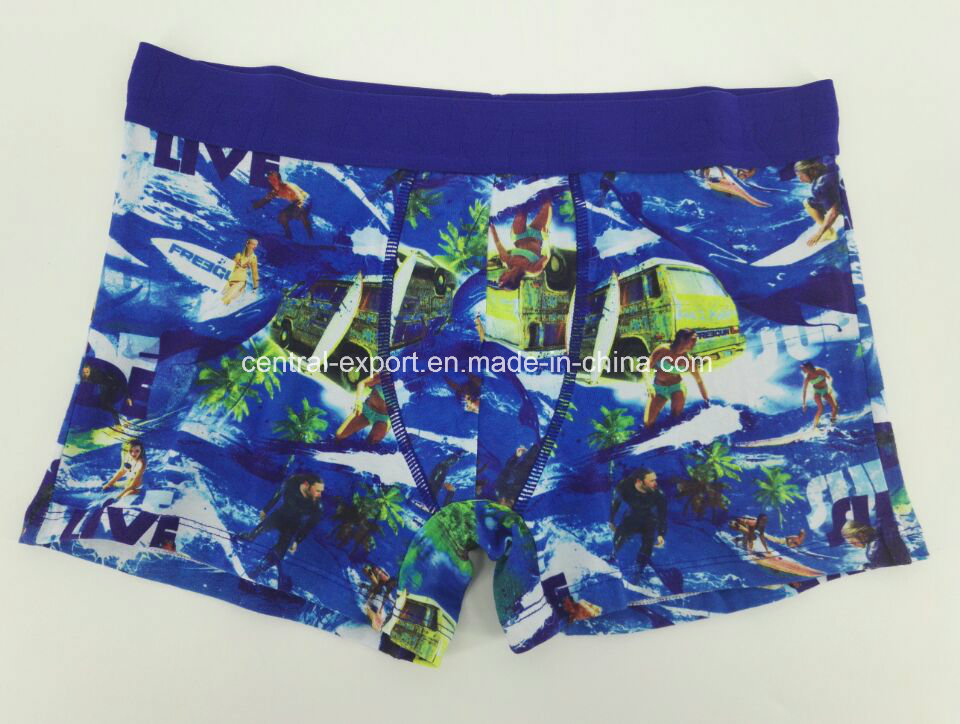 Various Color Cotton All Over Print Men's Boxer Brief Men Underwear