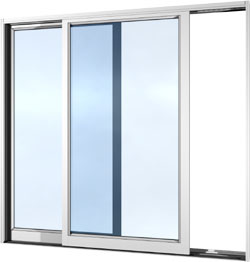 White Color Aluminum Sliding Window with Mosquito Net Outside