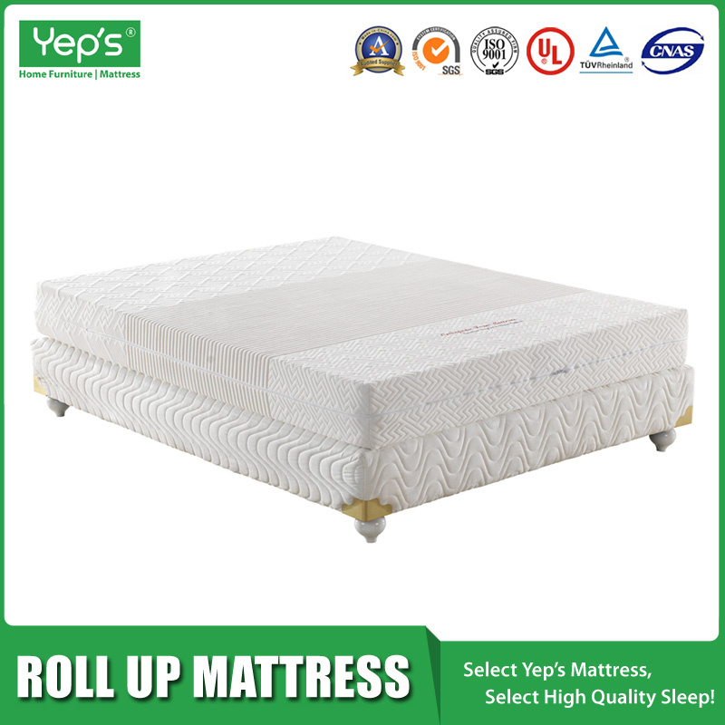 8 Inch Roll up High Density Foam Mattress with Zipper Fabric Cover