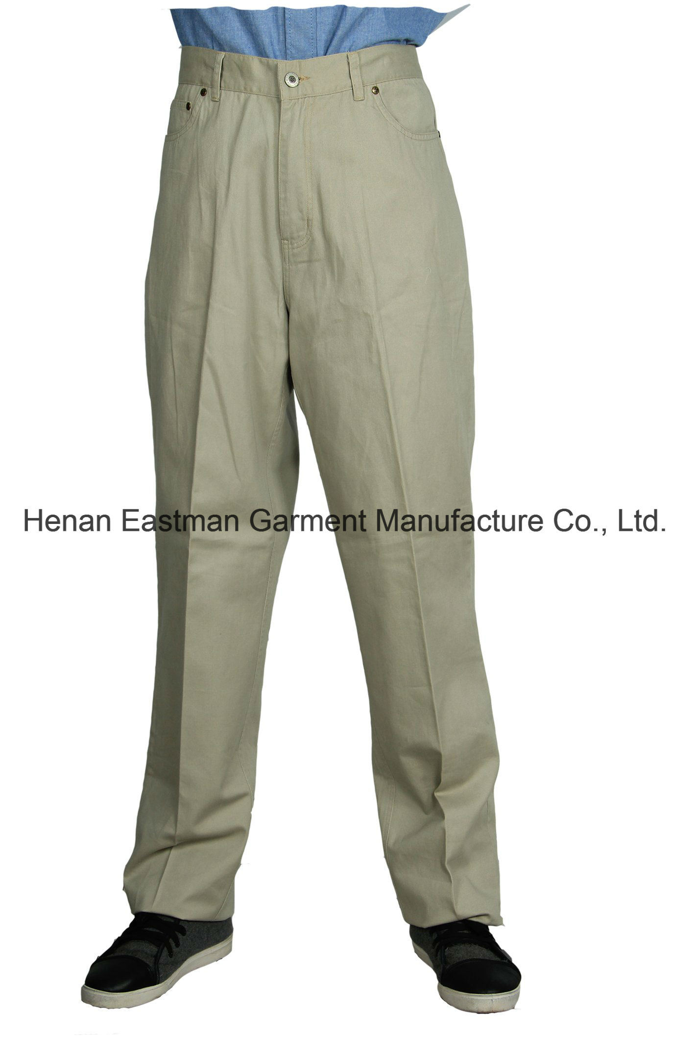 100%Cotton Men's Khaki Pants Leisure Soft Trousers