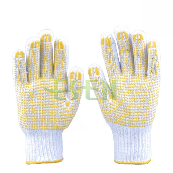 Gardening Using String Knit PVC Dots Work Gloves in China