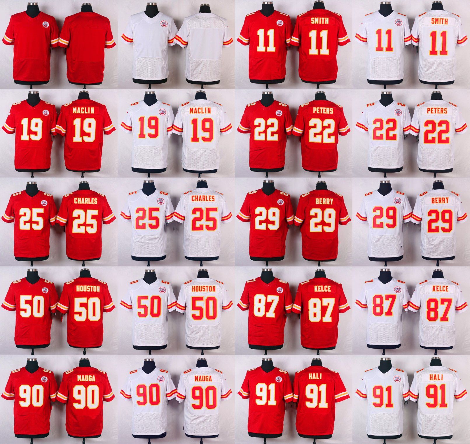 Kansas City Smith Jeremy Maclin Marcus Peters Charles Football Jerseys