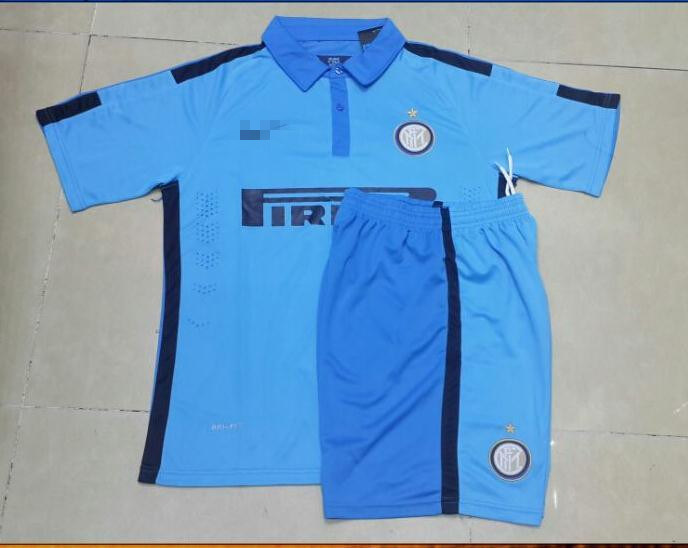Inter Milan Inter Milan Away Blue Jersey Soccer Clothes Suit Training Suits
