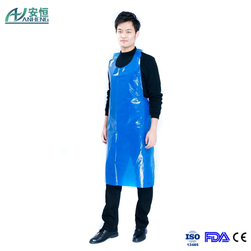 Promotion Disposable Polyethylene Blue Apron