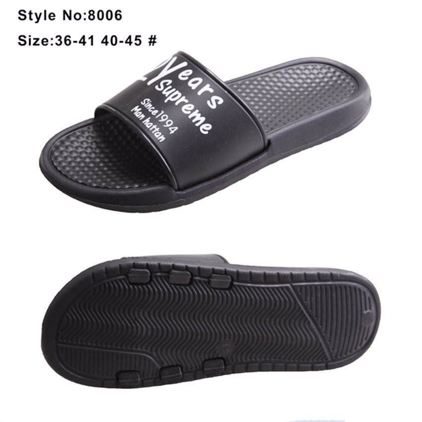 Open Toe EVA Black Printed Upper Man Slipper