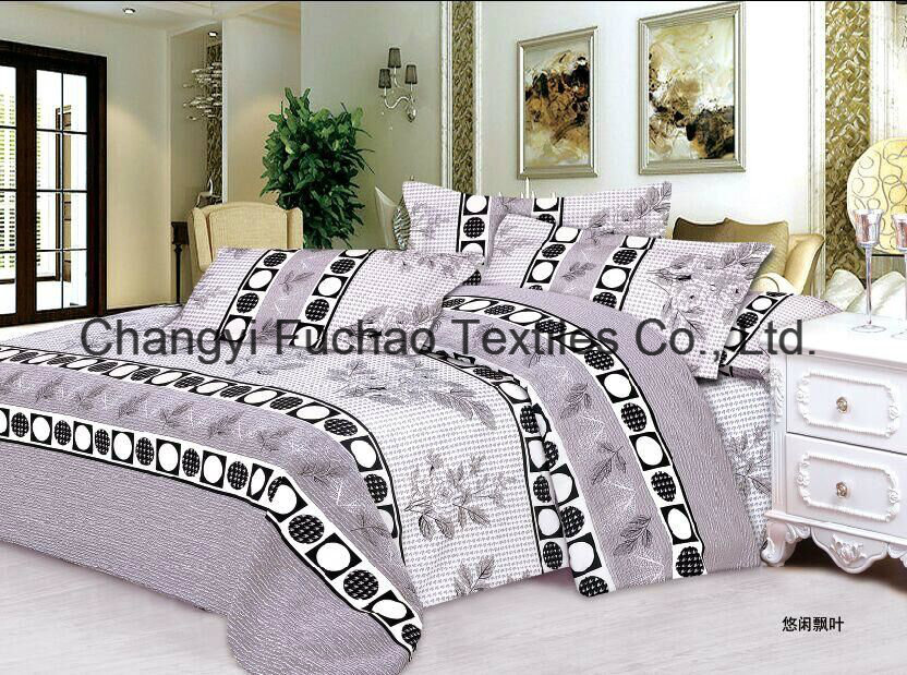 100% Cotton Poly/Cotton Bedding Set for Hotel Use Full Size