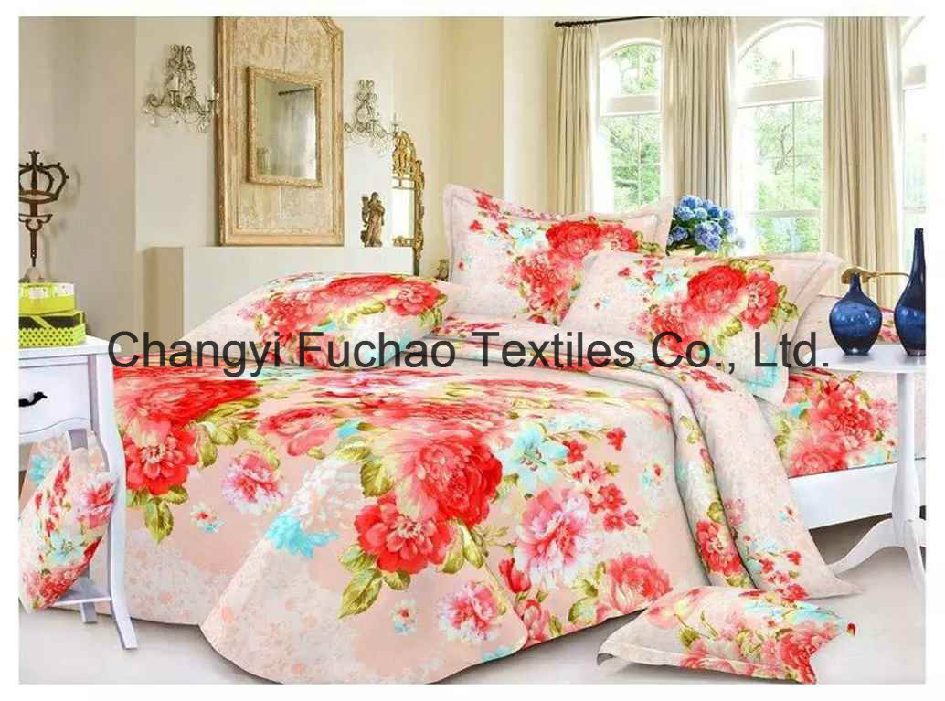 Very Light 100% Microfiber Printting Bedding Set T/C 50/50