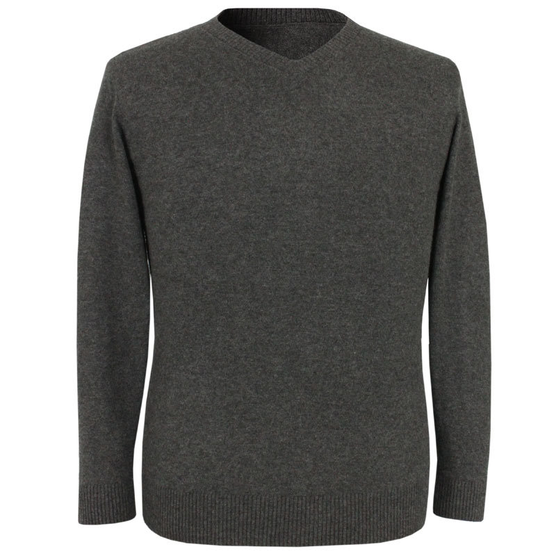 Bn1570 Wool and Yak Blended Luxury Round Neckt Knitted Pullover for Men