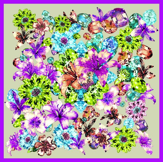 Fashion Custom High Quality Digital Printing 100% Silk Scarf (F13-0080)